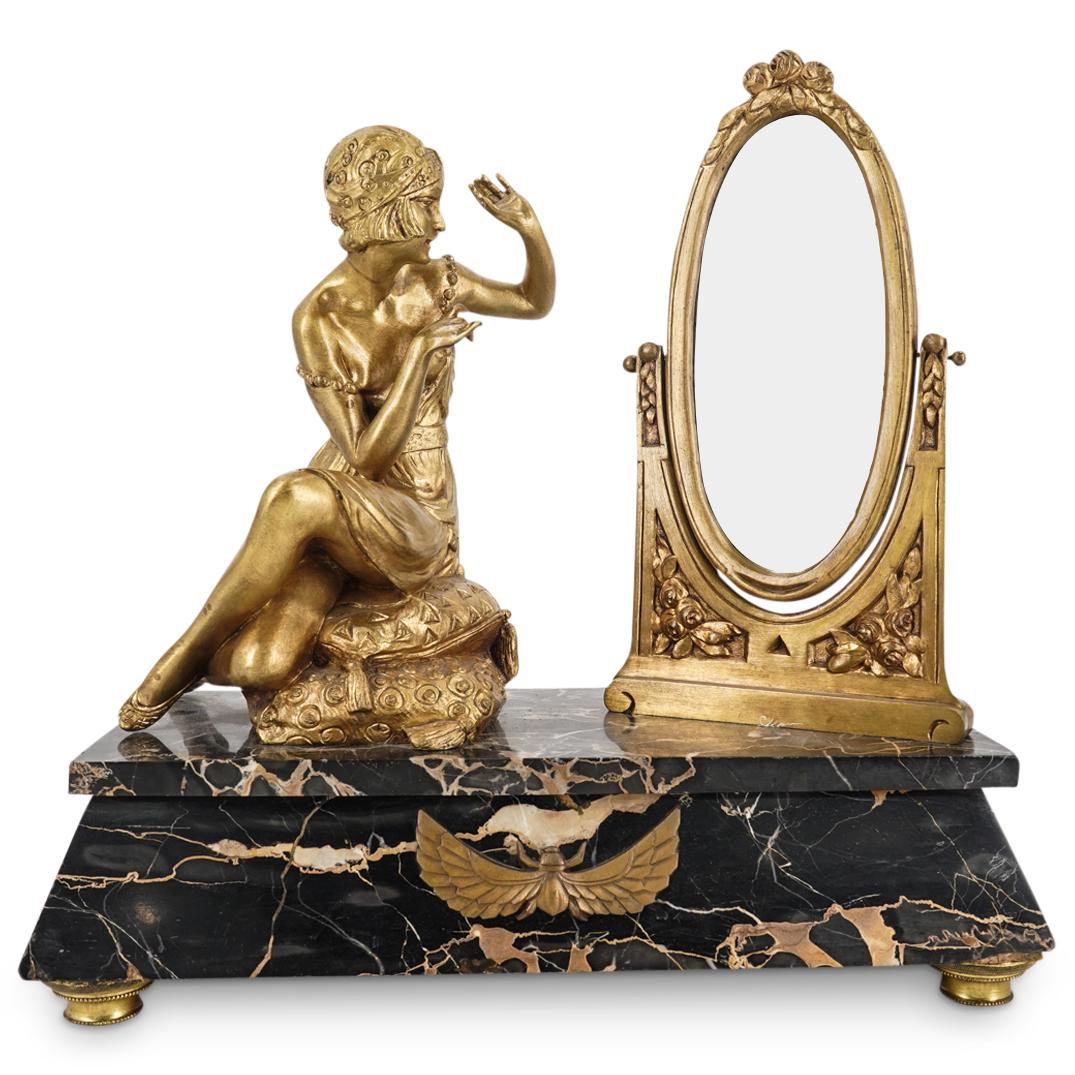 Pierre Le Faguays Art Deco "Mirror Mirror" Bronze (1 of 7)