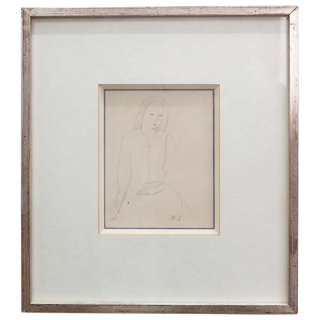 Marie Laurencin (French, 1883â€“1956) "Jeune Femme" Drawing on Paper (1 of 3)