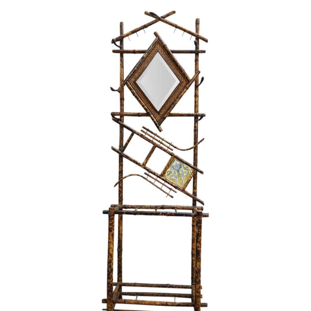 Antique Victorian Bamboo Hall Tree (1 of 10)