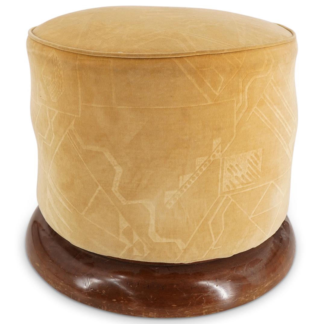 Art Deco Green Velvet Vanity Stool (1 of 8)