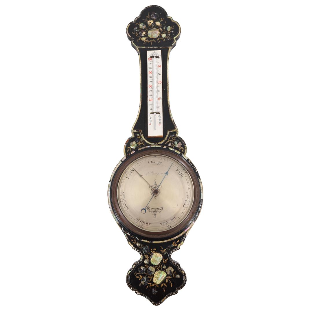 J. Thompson, Welbeck Victorian Wheel Barometer W/ Thermometer (1 of 6)