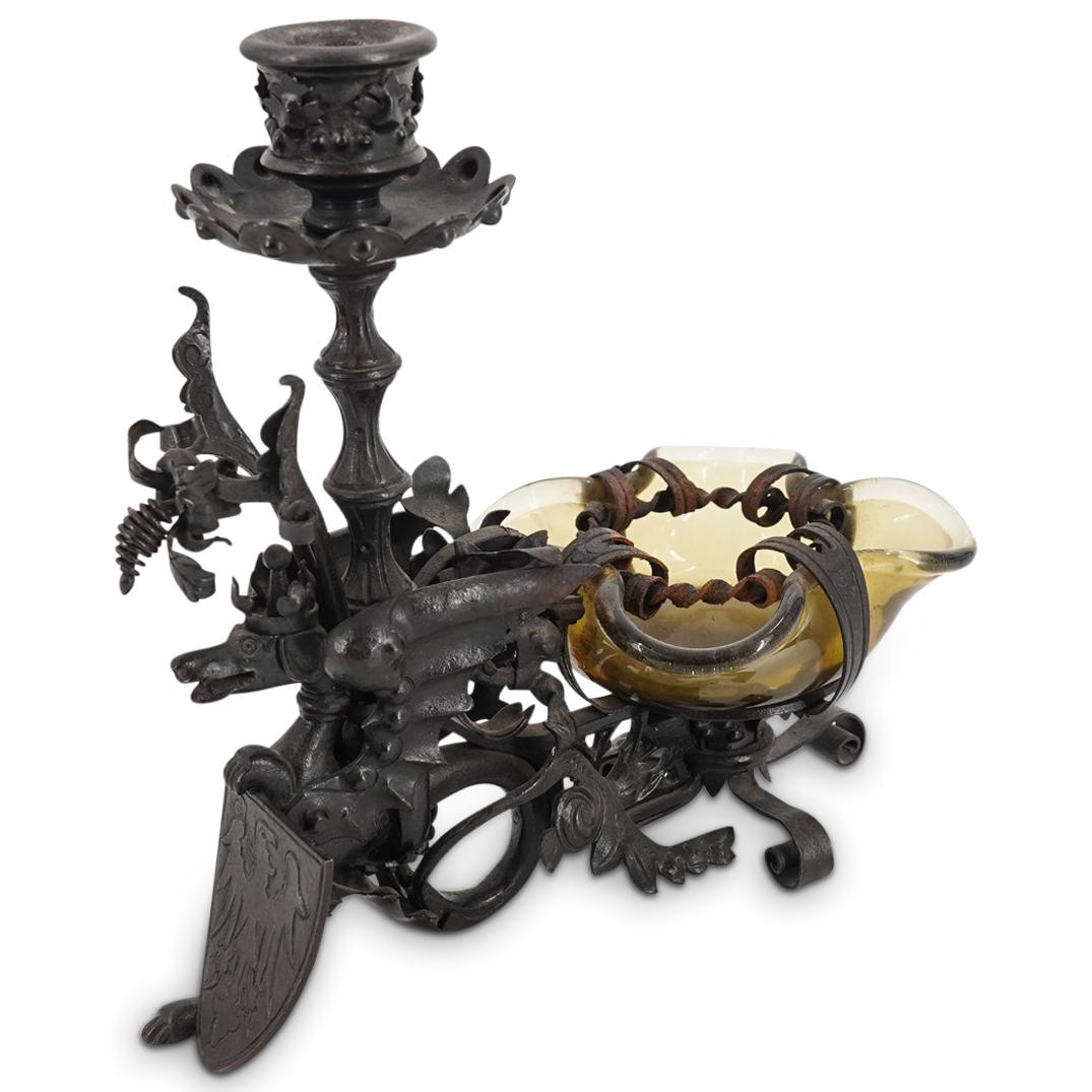 Italian Wrought Iron Candle Holder (1 of 5)