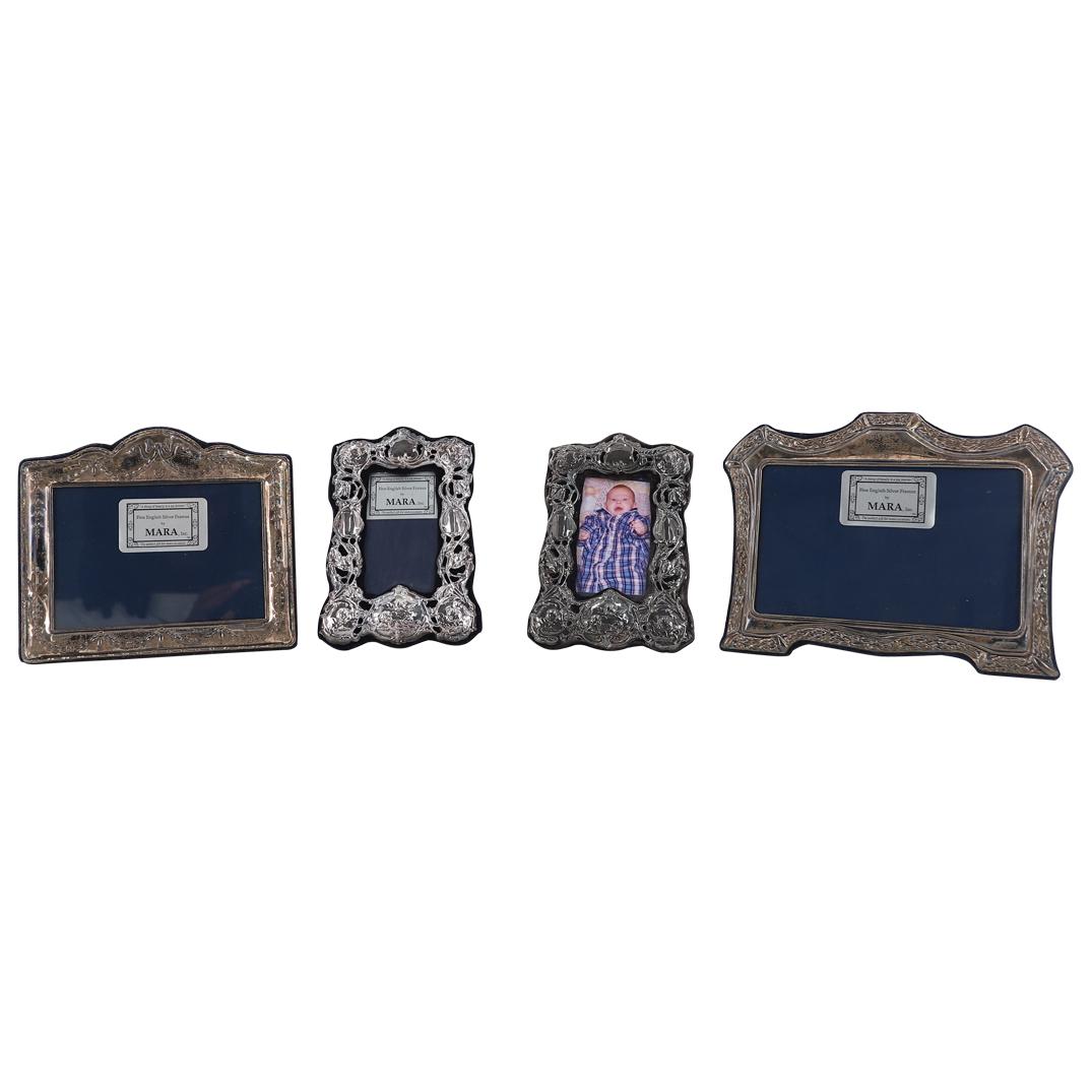 (4 Pc) English Sterling Silver Picture Frames (1 of 8)