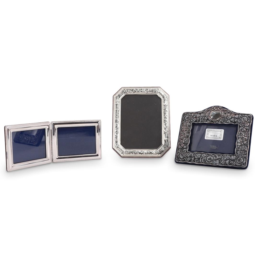 (3 Pc) Sterling Silver Picture Frames (1 of 7)