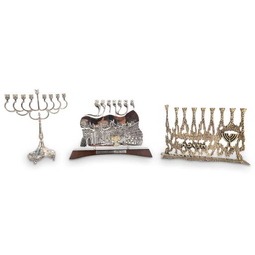 (3 Pc) Israeli Menorahs