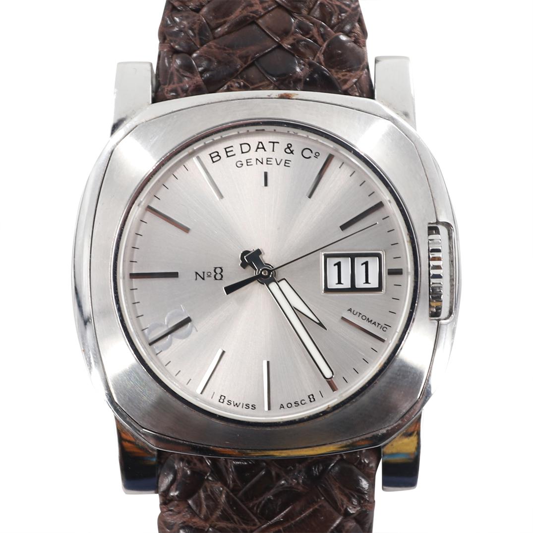 Bedat & Co No. 8 Silver Dial Steel Date Watch (1 of 2)