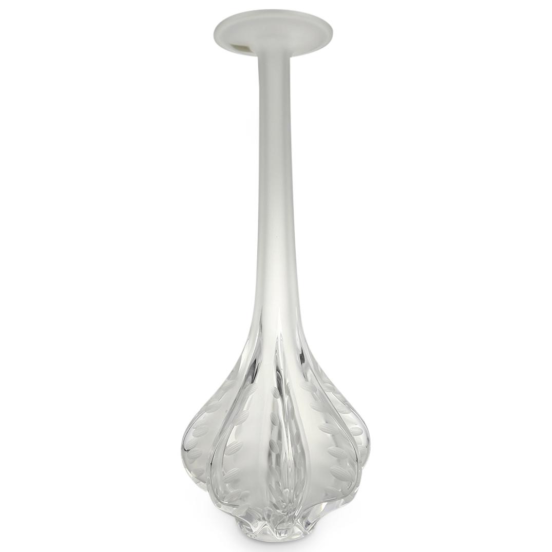 Lalique "Claude" Frosted Crystal Flower Vase (1 of 5)