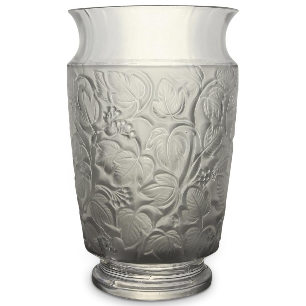 Vintage Lalique "Deauville" Crystal Flower Vase (1 of 2)