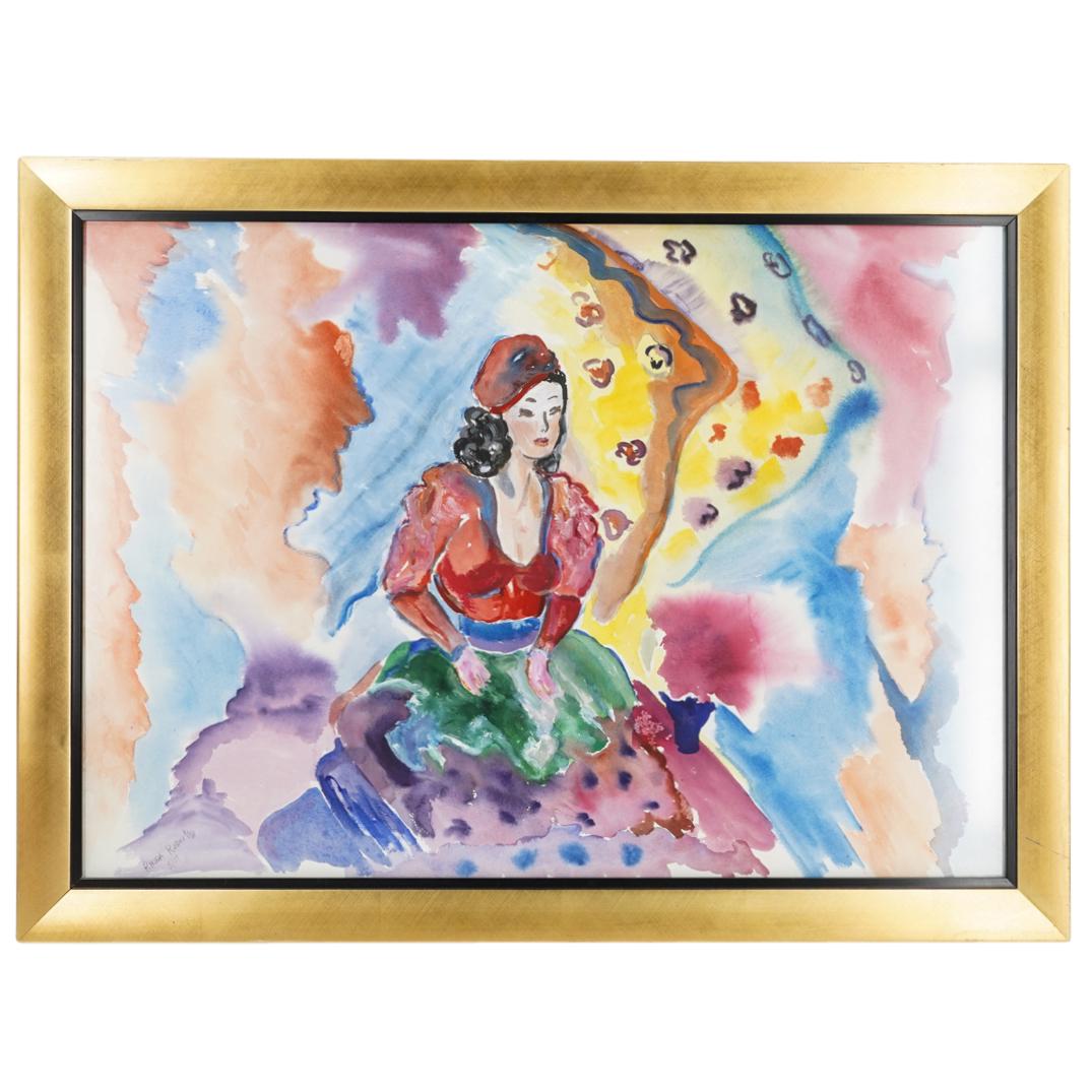 Rhoda Roberts Portrait Watercolor Painting on Paper (1 of 4)