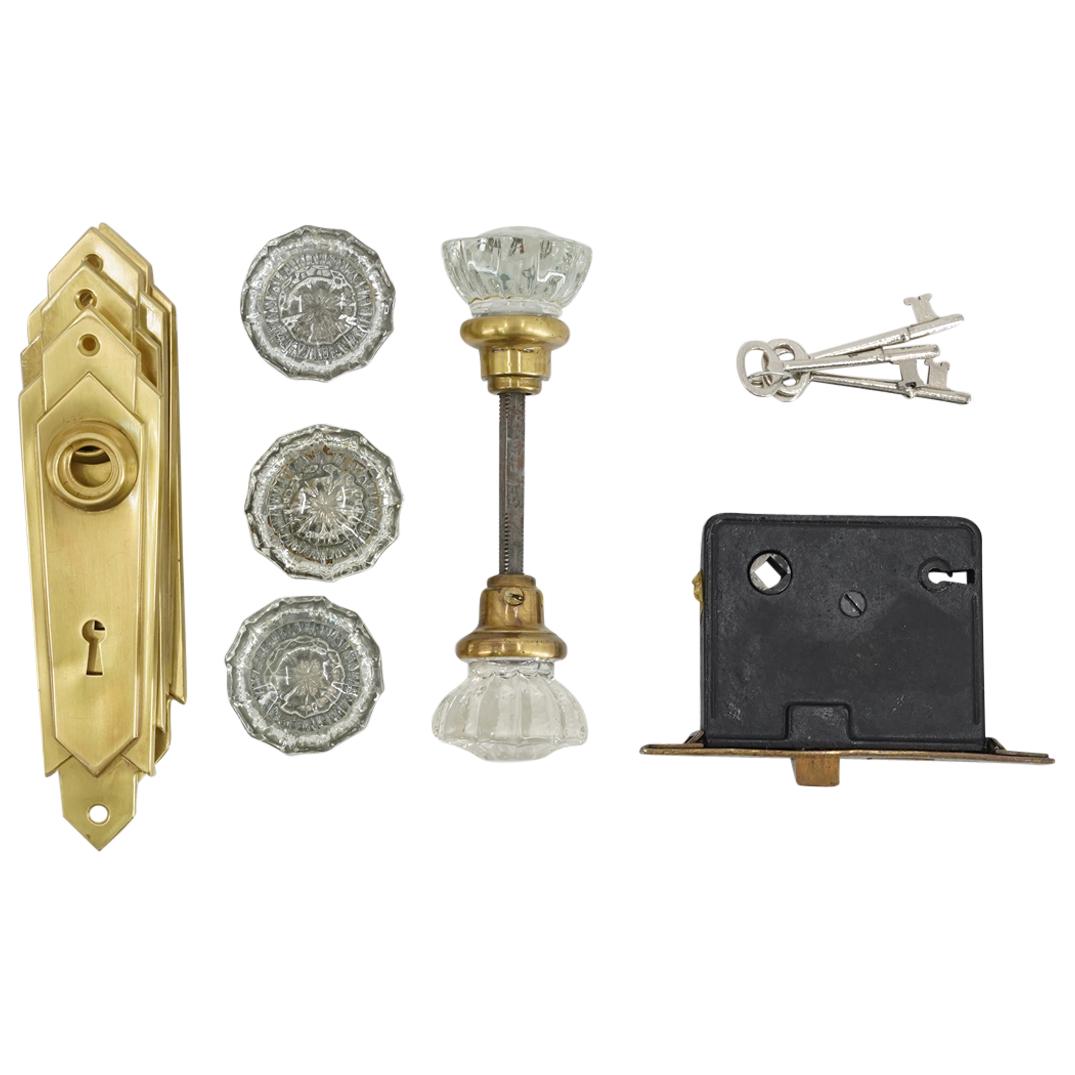 (22 Pc) French Art Deco Door Knob Hardware Set (1 of 5)