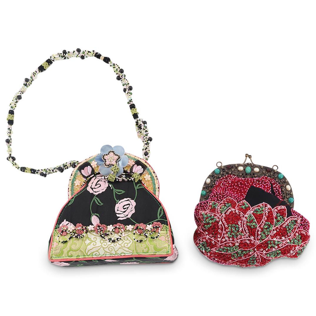 (2Pc) Vintage Mary Frances & Cache Clutches (1 of 8)