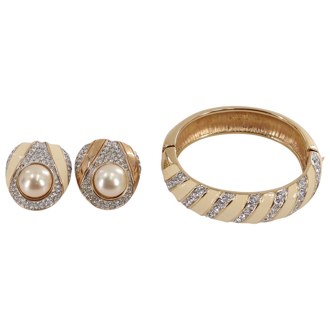 (2 Pc) S.A.L. Demi Parure Bracelet & Earrings Costume Jewelry Set (1 of 6)