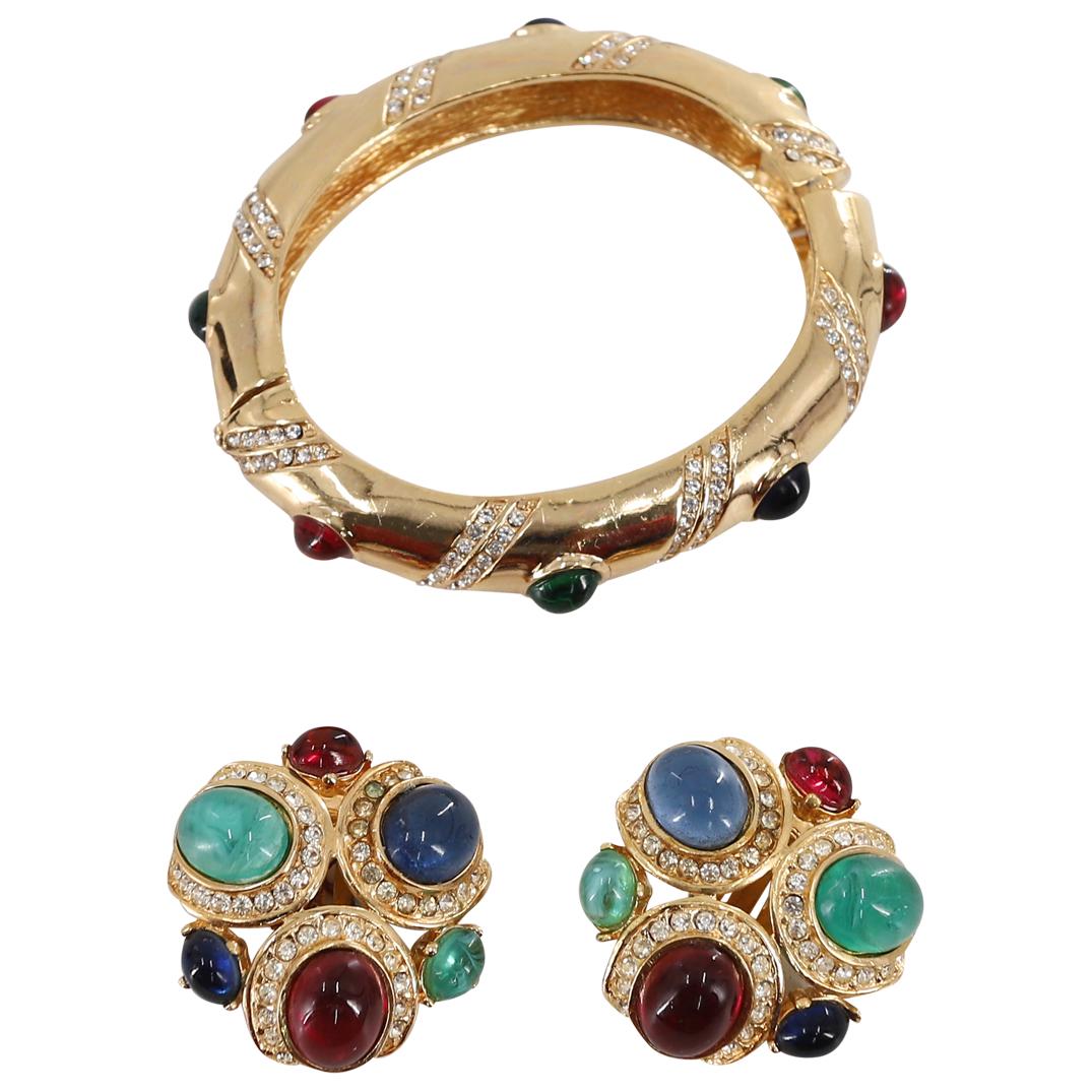 Ciner Demi Parure Bracelet & Earrings Costume Jewelry Set (1 of 5)