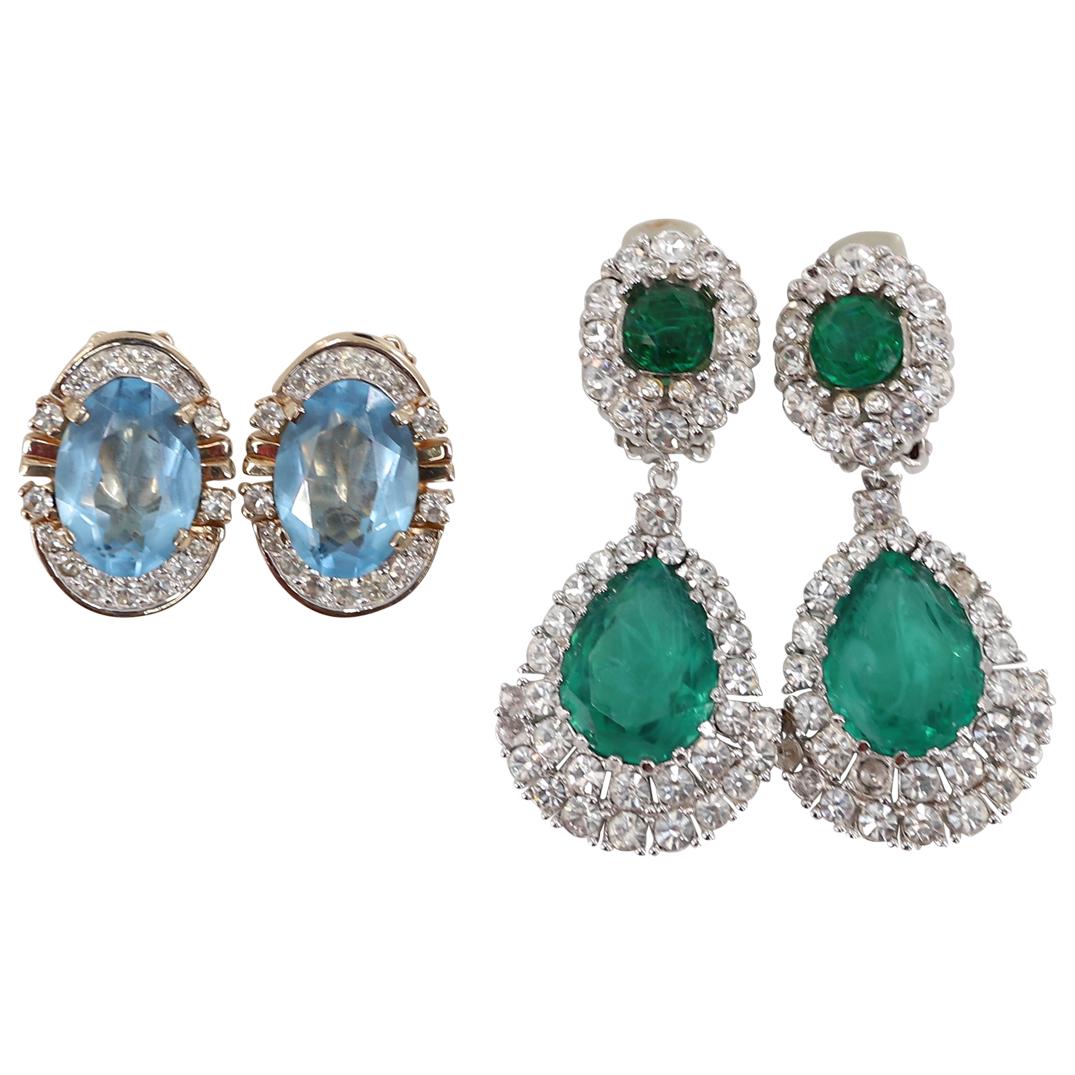 Vintage Ciner & Panetta Costume Jewelry Earrings Grouping Set (1 of 4)