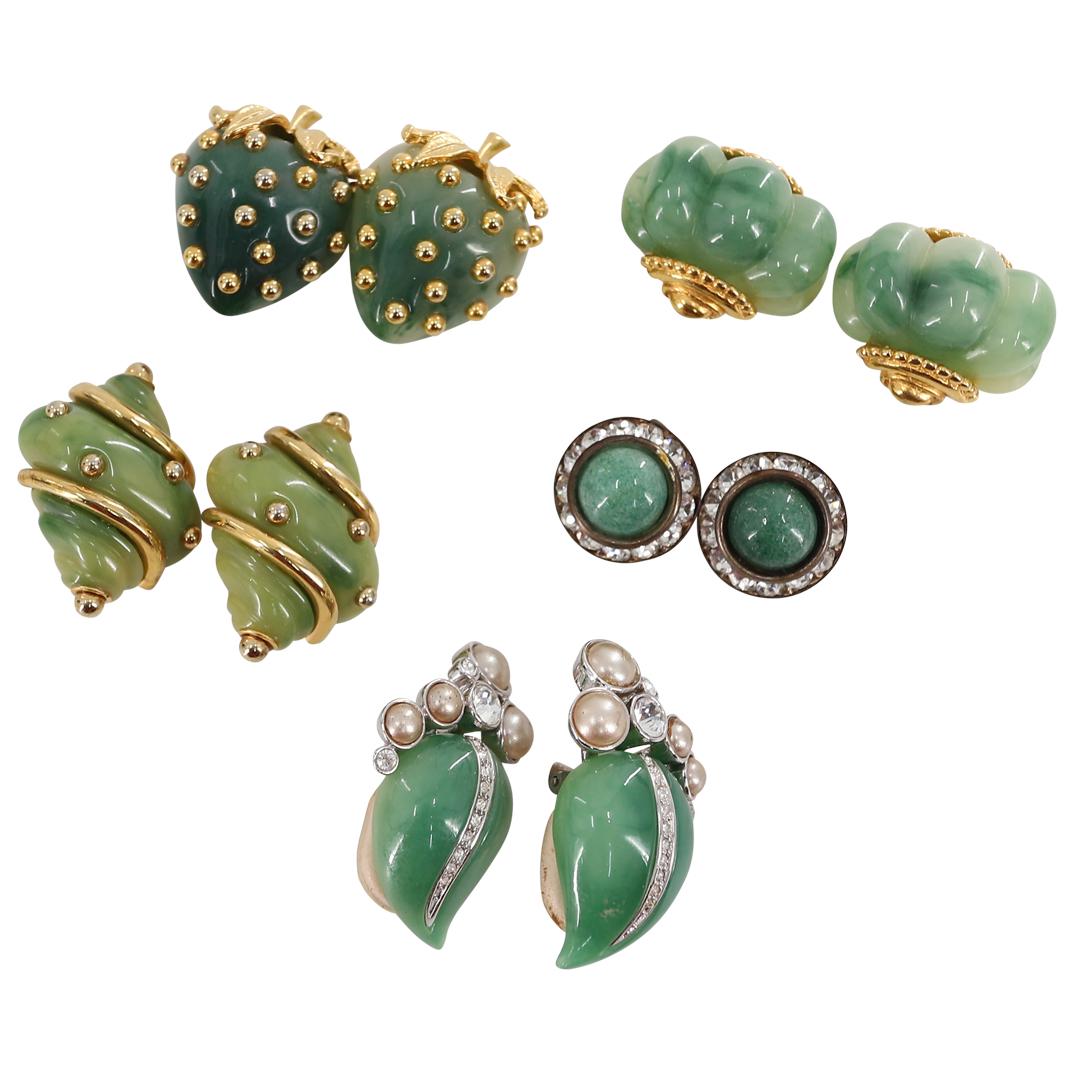 (5 Pc) Assorted Costume Earrings Jewelry Grouping Set (1 of 6)