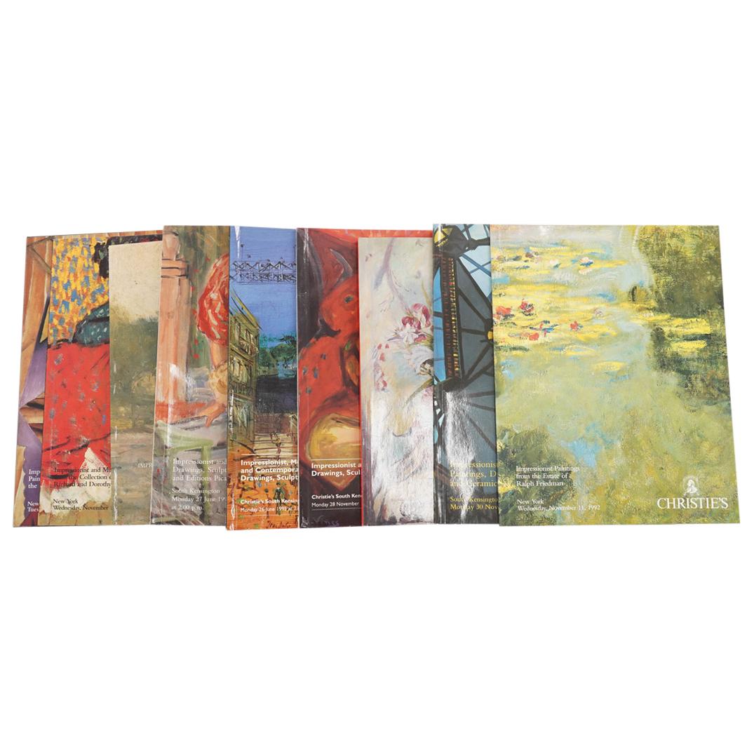 (10Pc) Christie's Impressionist & Modern Paintings Catalogues: DESCRIPTION: (10Pc) Christie's Impressionist and Modern Paintings art catalogues. Includes: 11 November 1992, Impressionist and Modern Paintings from the Collection of Richard and Dorothy Rodgers. 11 