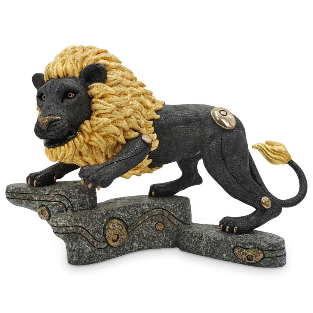 Tiefeng Jiang (B. 1938) Fingerhut Gilt Bronze Lion (1 of 10)