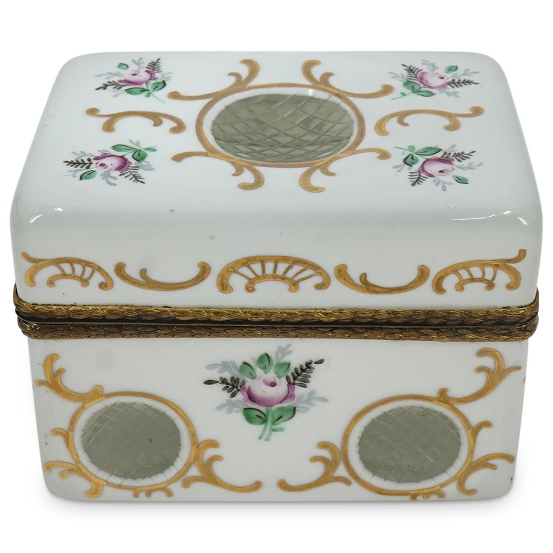 Antique Moser White Cut to Clear Casket (1 of 8)