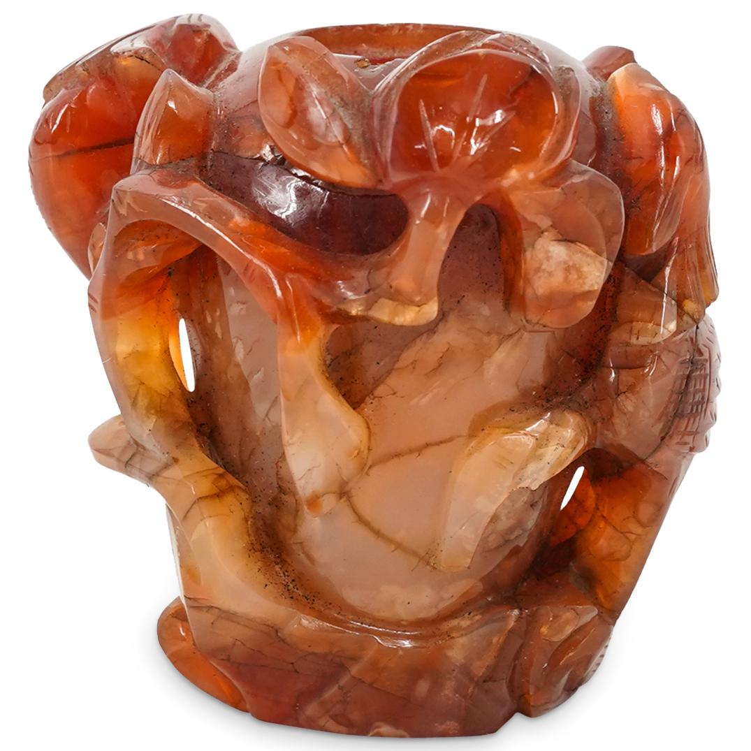 Chinese Carved Agate Vase (1 of 6)