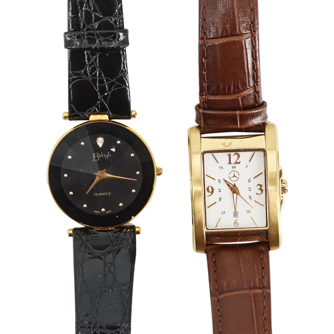 (2 Pc) Balogh and Mercedes Tourneau Watches (1 of 6)