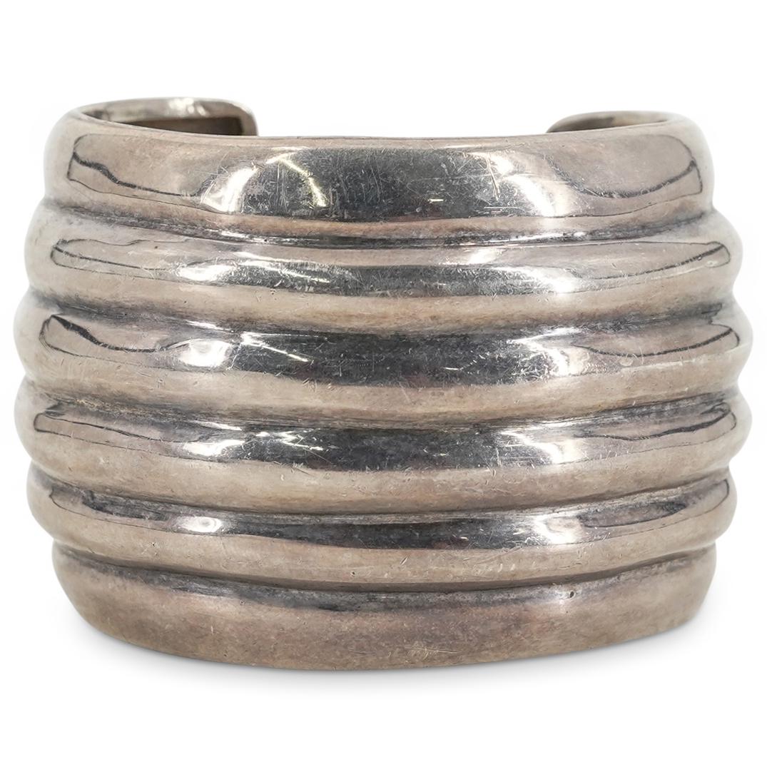 Vintage Mexican Los Ballesteros Sterling Cuff Bracelet (1 of 4)