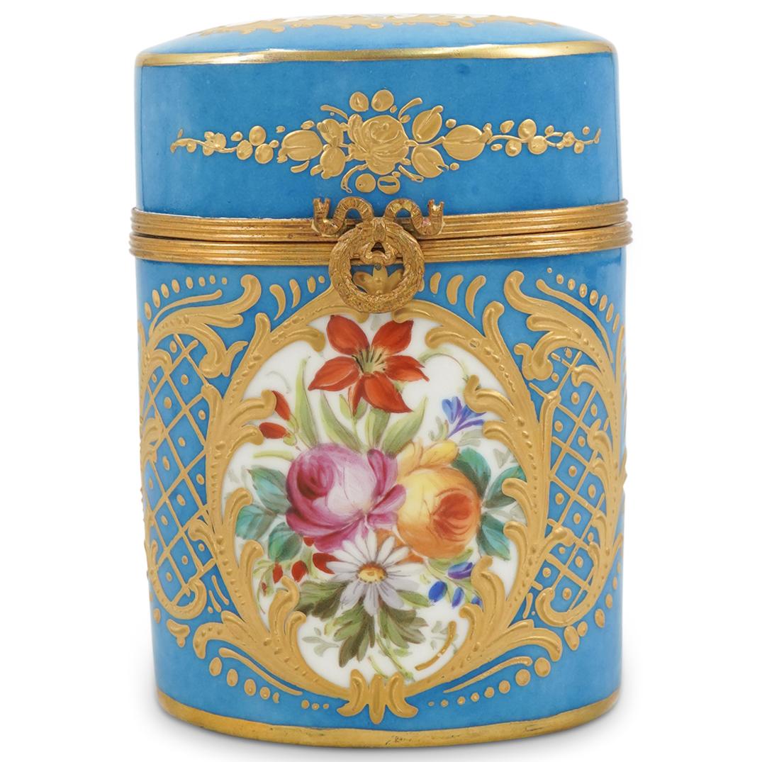 18th C. Large Sevres Floral Trinket Box (1 of 6)