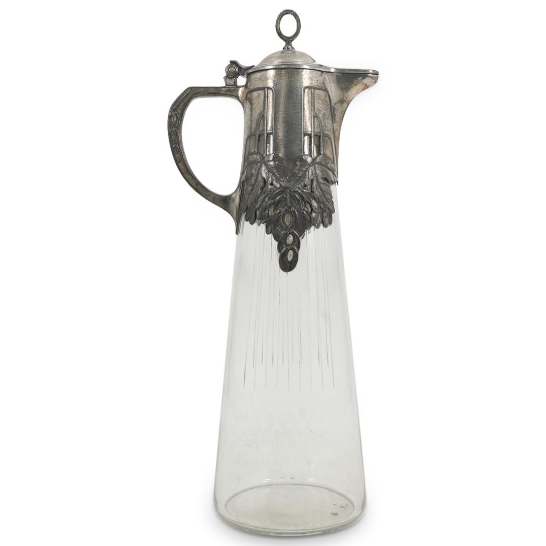 Antique Art Nouveau WMF Silver Plate & Glass Decanter (1 of 3)