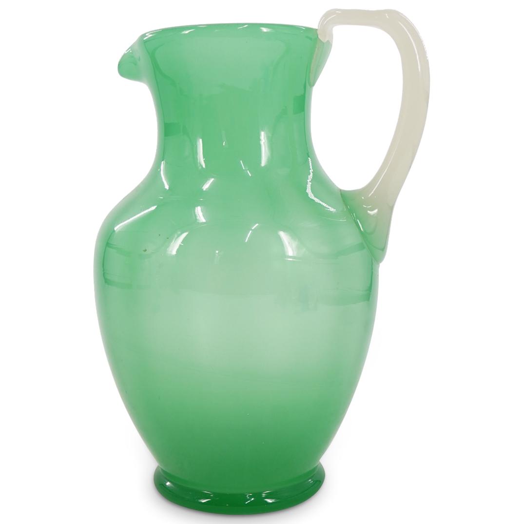 Large Carder Steuben Jade Glass Pitcher (1 of 3)