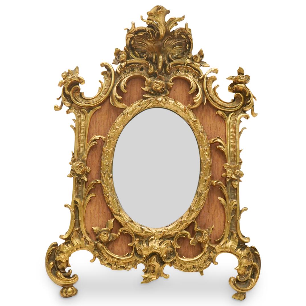 Antique French Louis XV Style Bronze D' Ore Dressing Mirror (1 of 4)