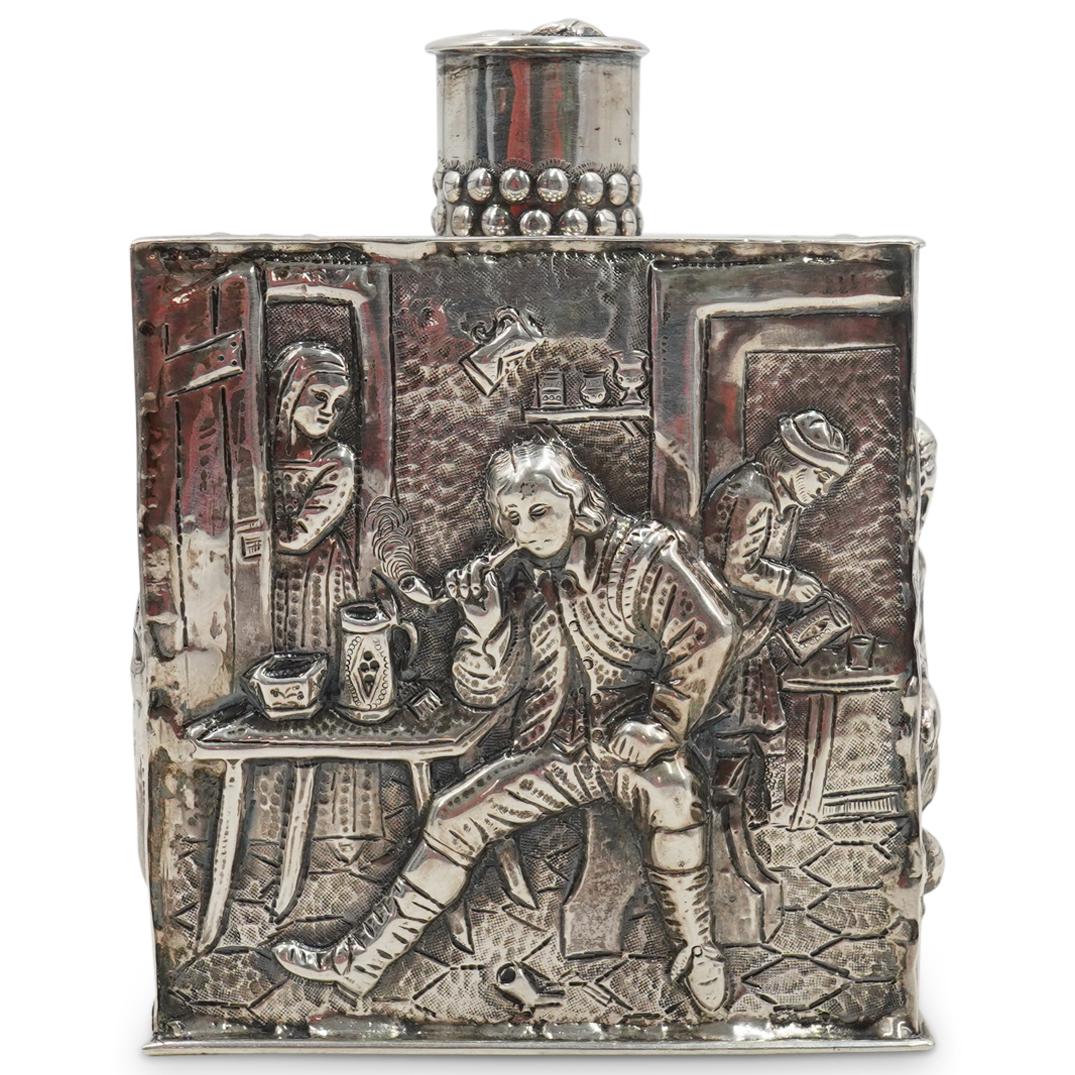 Antique Dutch Sculptural Sterling Tea Caddy (1 of 5)