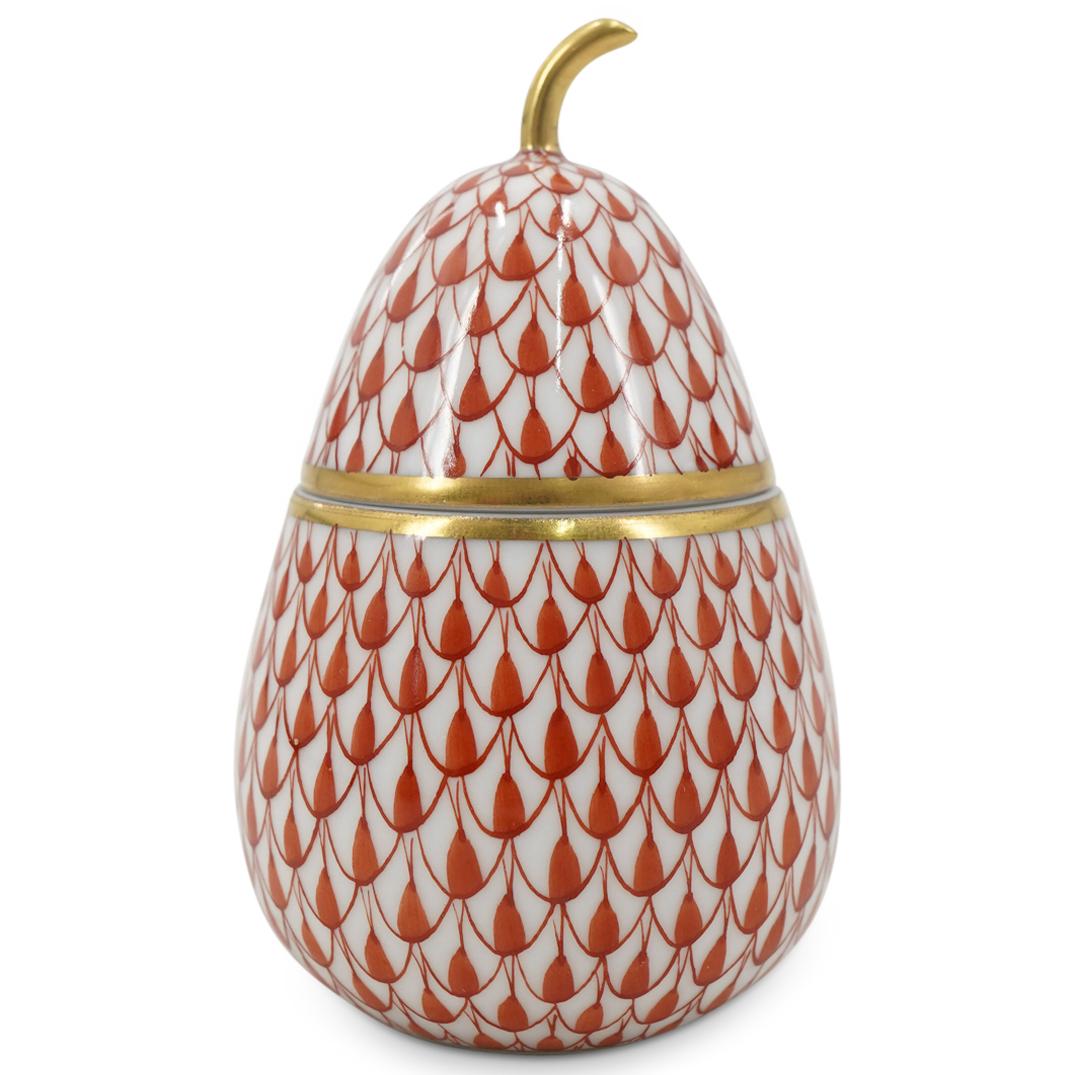 Herend Porcelain Pear-Shaped Box (1 of 3)