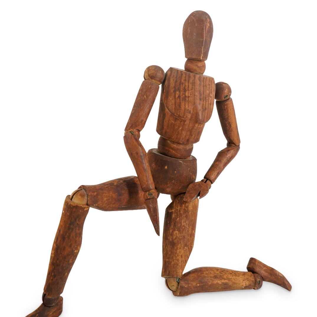 19th Century French Articulated Wooden Artist's Mannequin (1 of 4)