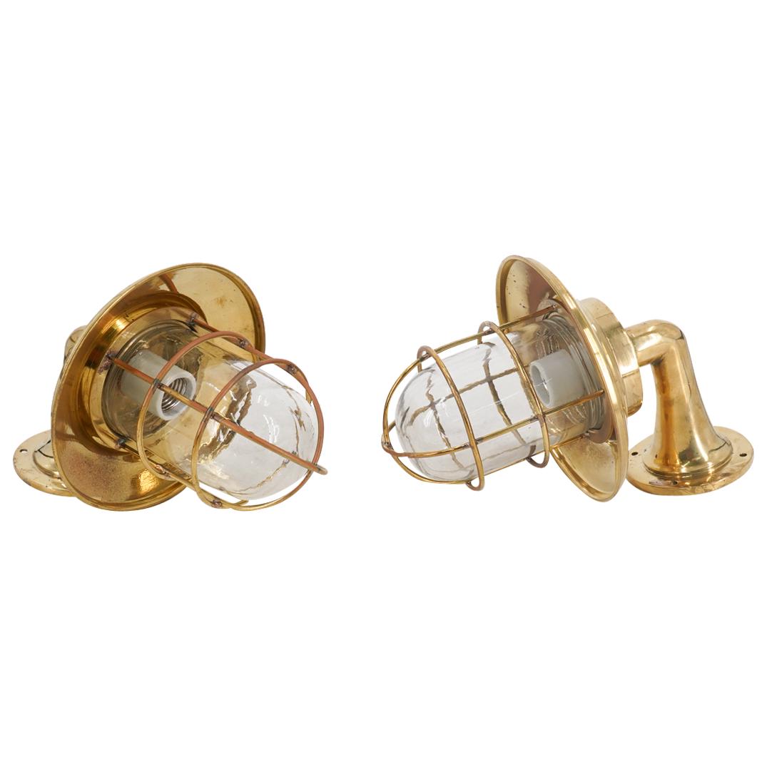 Pair Of Gilt Bronze Nautical Sconces (1 of 5)
