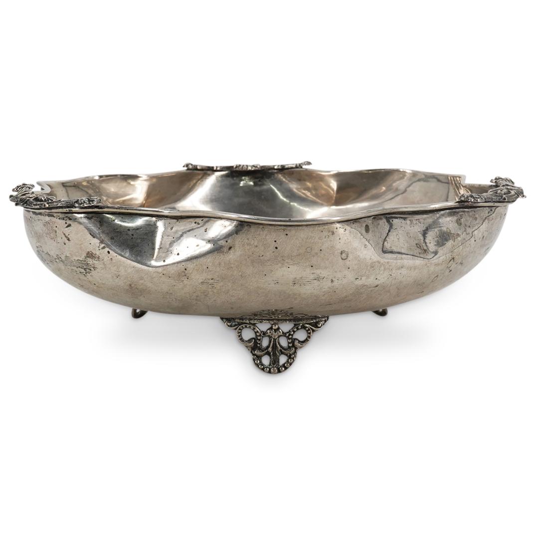 German Footed 800 Silver Bowl W/ Turkish Dedication (1 of 5)