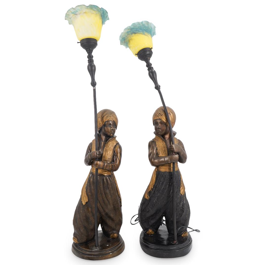 (2 Pc) European Orientalist Figural Lamps (1 of 7)