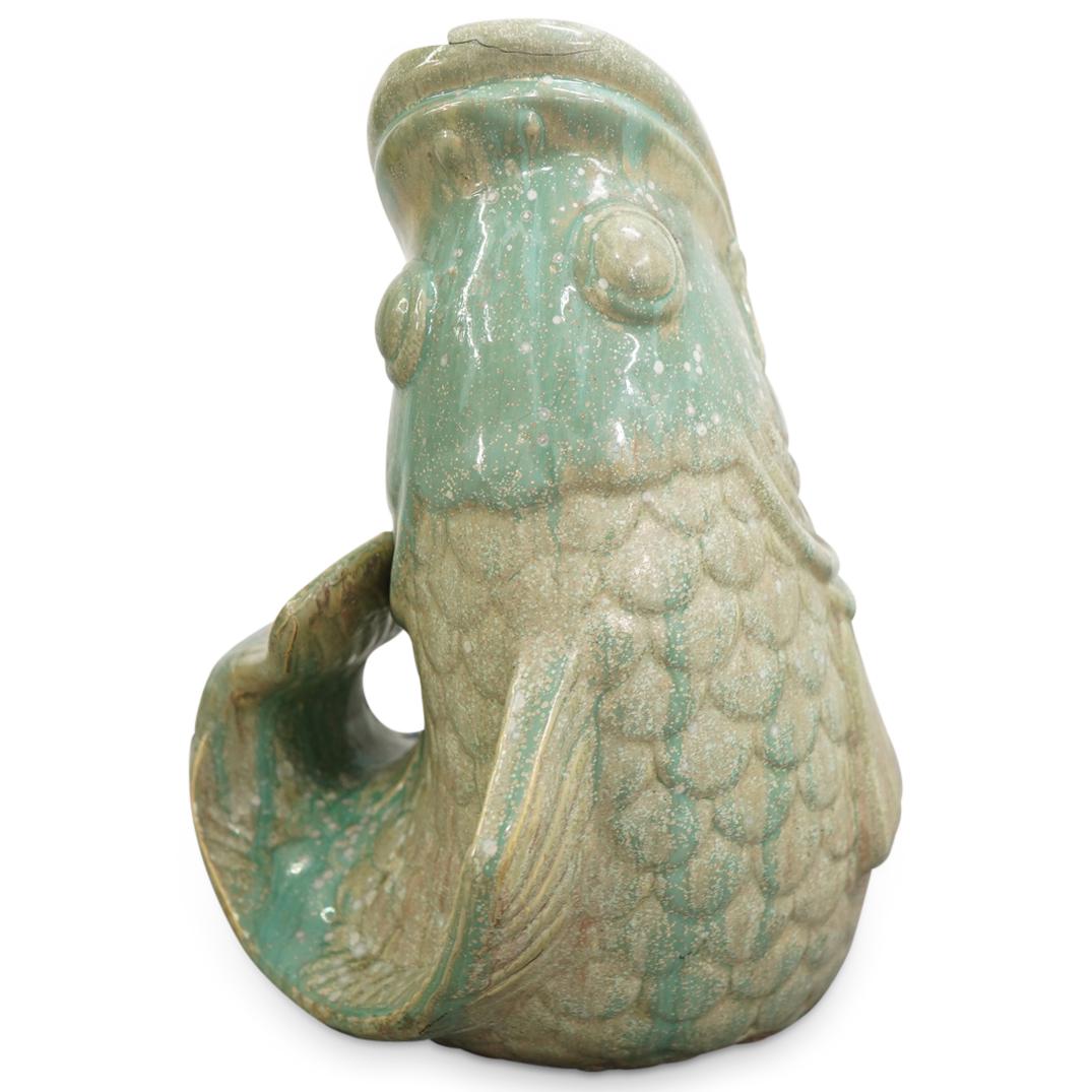 Large Vintage Italian Ceramic Fish Planter (1 of 5)