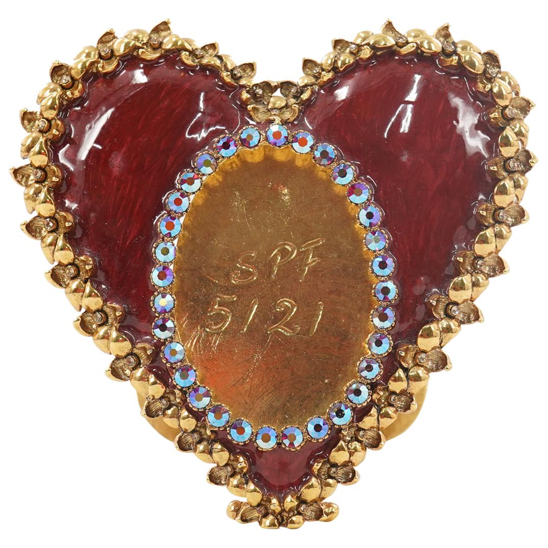 Jay Strongwater Enameled & Gilt Metal Heart Picture Frame (1 of 5)