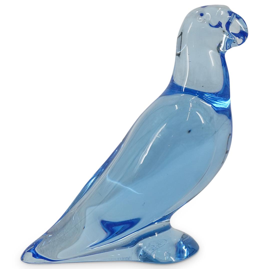 Baccarat Crystal Amber Honey Titi Bird Figurine