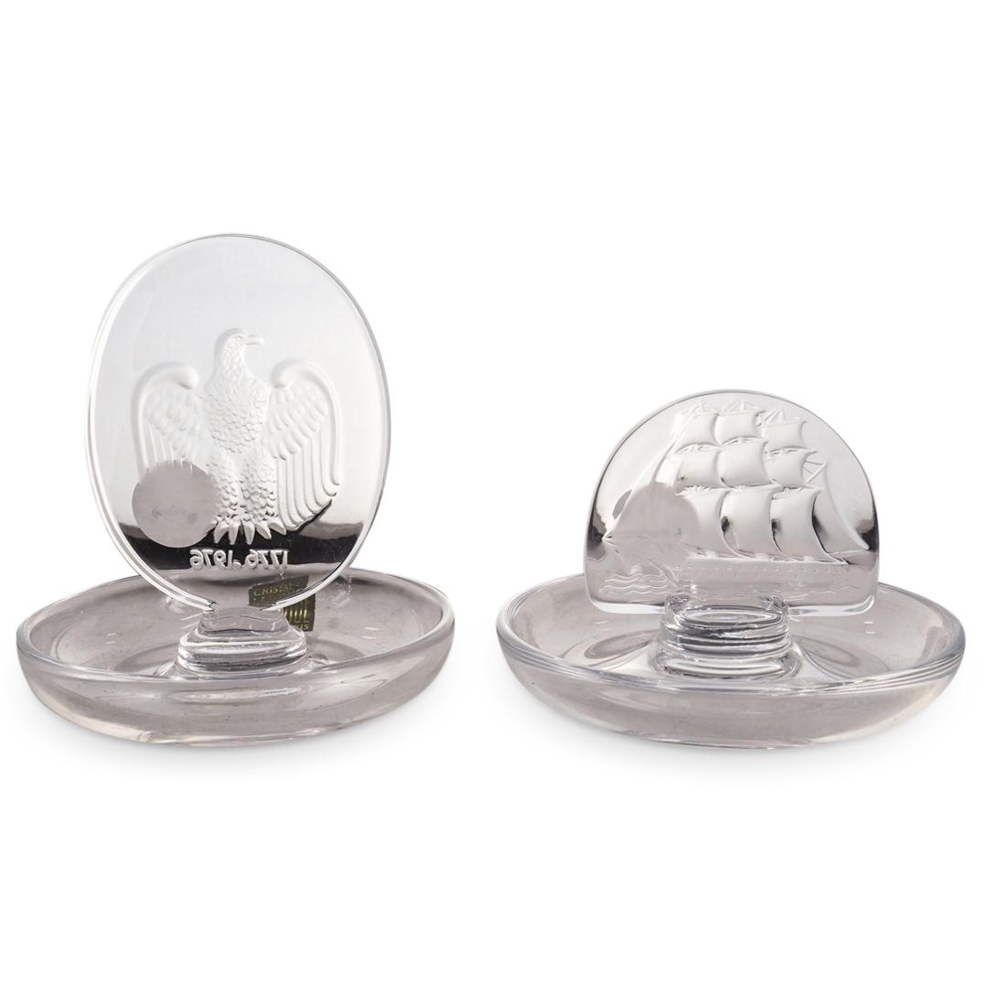 (2 Pc) Lalique Crystal Pin Trays (1 of 7)
