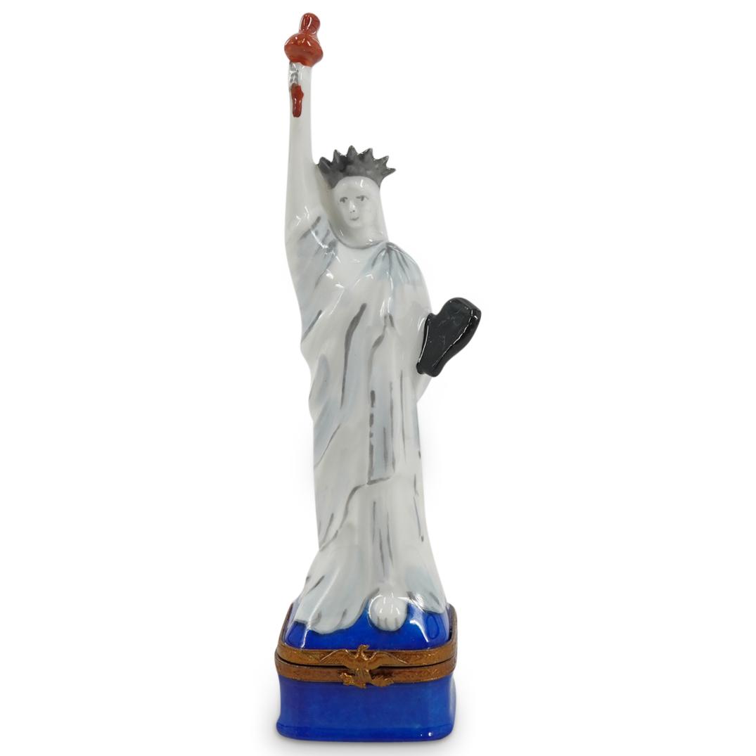 Limoges Lady Liberty Trinket Box (1 of 4)