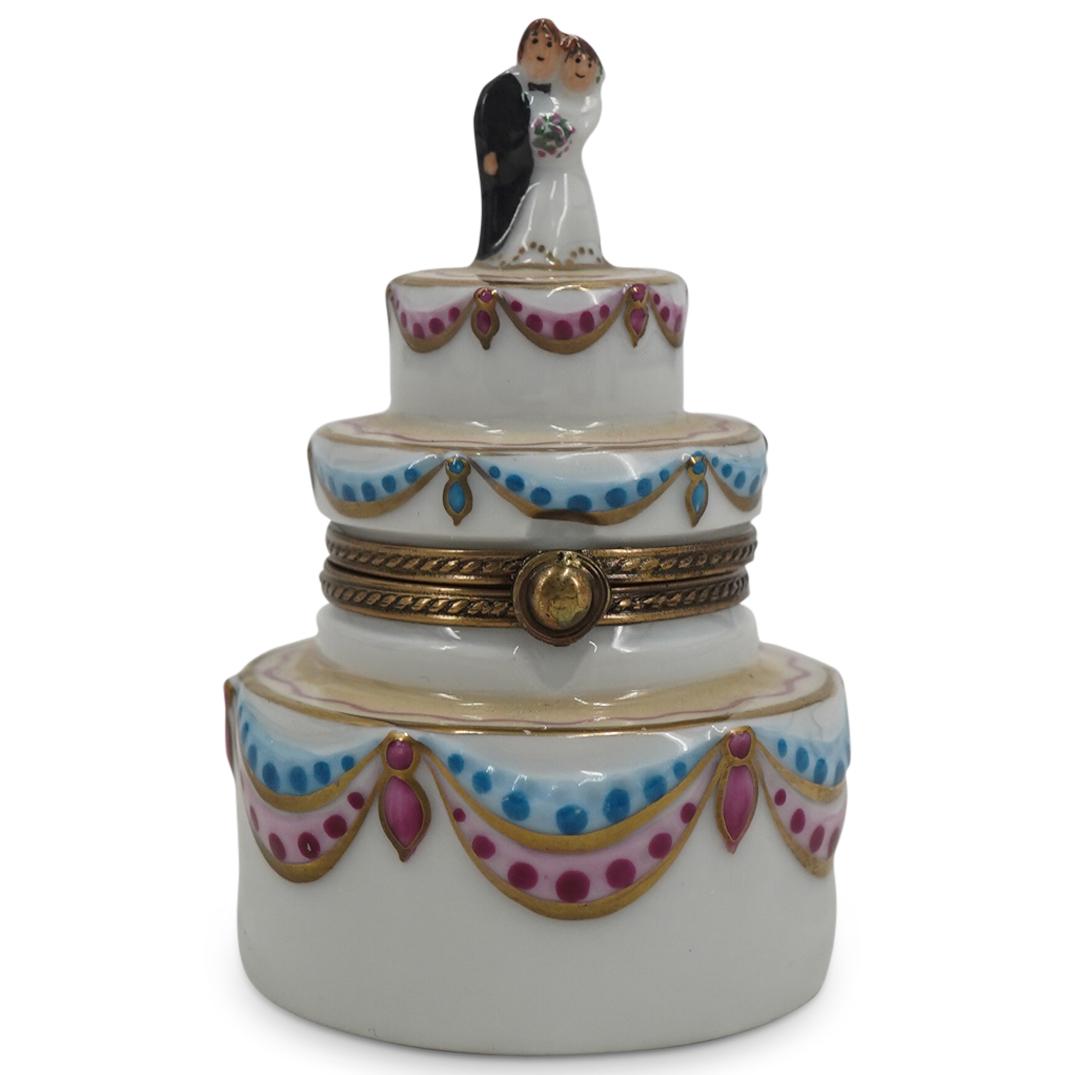 Limoges Porcelain "Wedding Cake" Trinket Box (1 of 5)