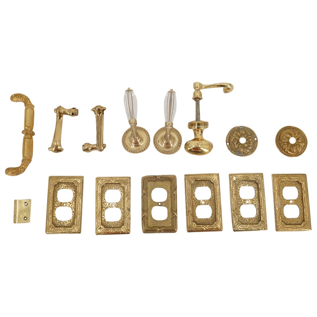 (12 Pc) Miscellaneous Brass Hardware Collection (1 of 7)