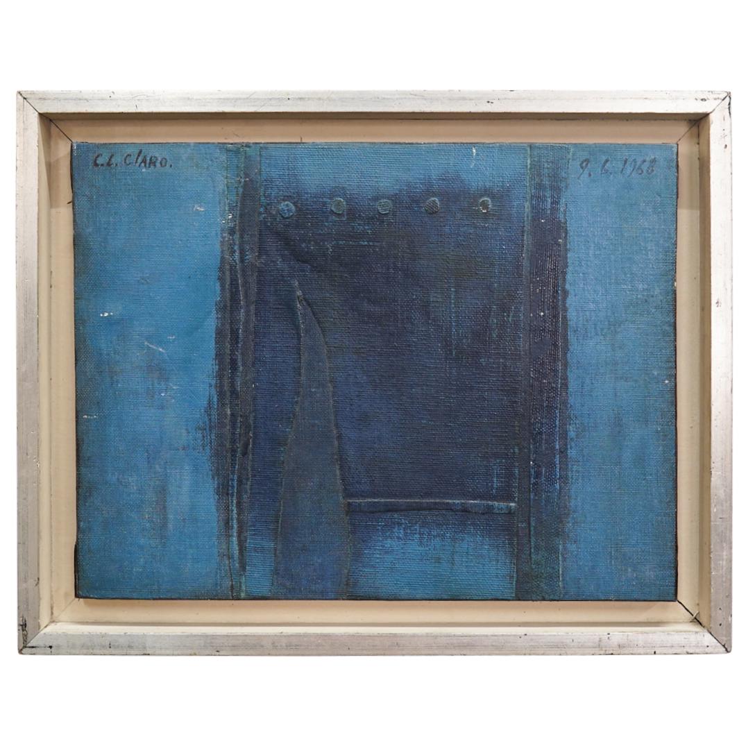 Mid Cent. Cesar Lopez Claro Oil on Panel Painting (1 of 4)