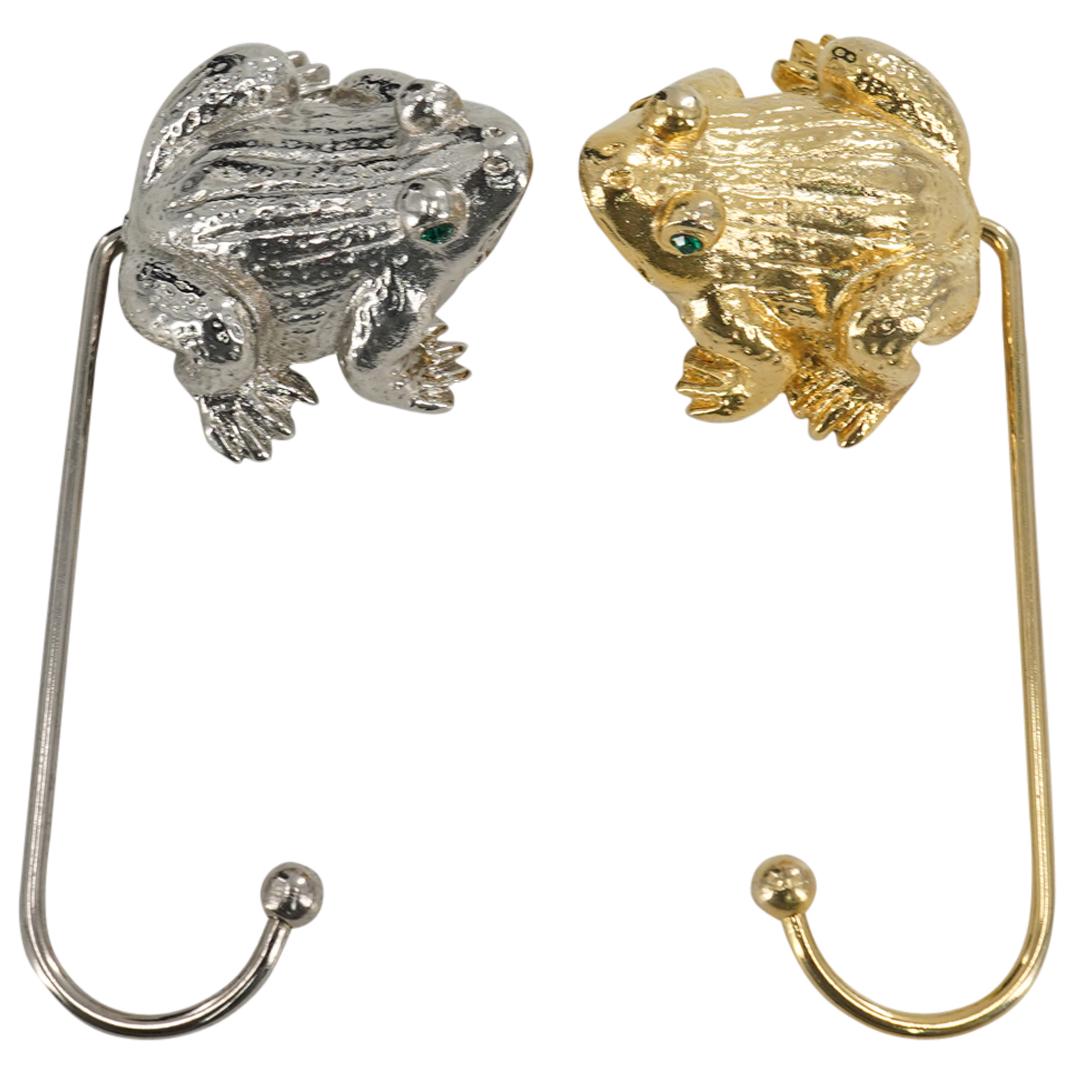 (2 Pc) D.C. Bejeweled Frog Purse Hanger Hooks (1 of 4)