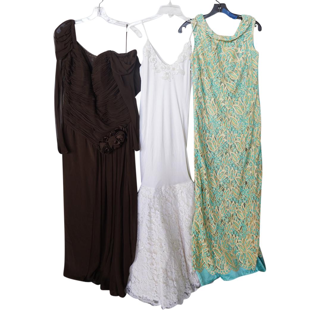 (3 Pc) Vintage Assorted Evening Gowns Collection (1 of 8)