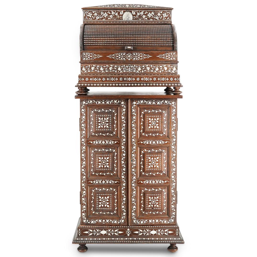 19th Cent. Anglo-Indian Inlaid Stationery Box & Cabinet Stand (1 of 20)