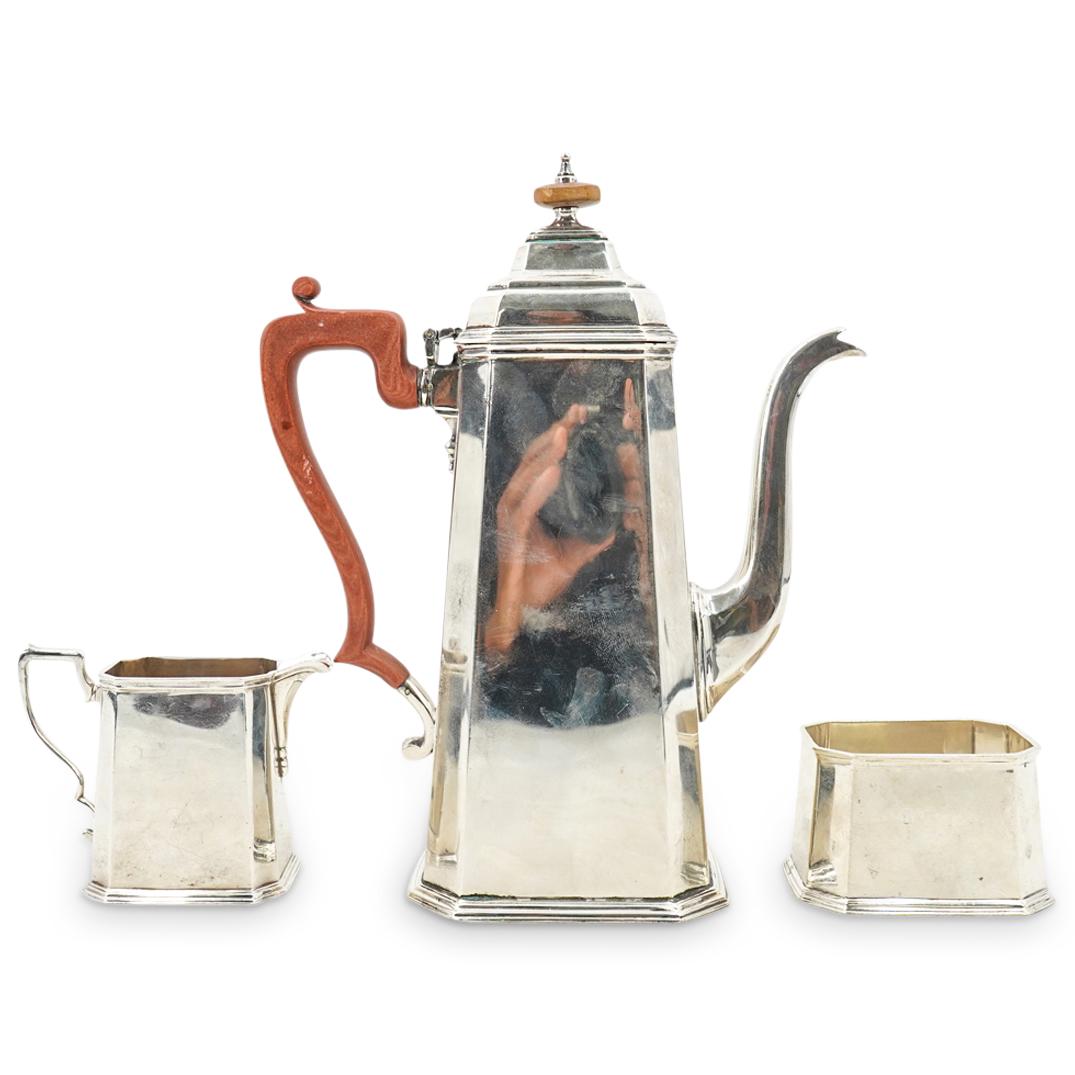 (3 Pc) Tiffany & Co. Sterling Silver Coffee Service (1 of 10)