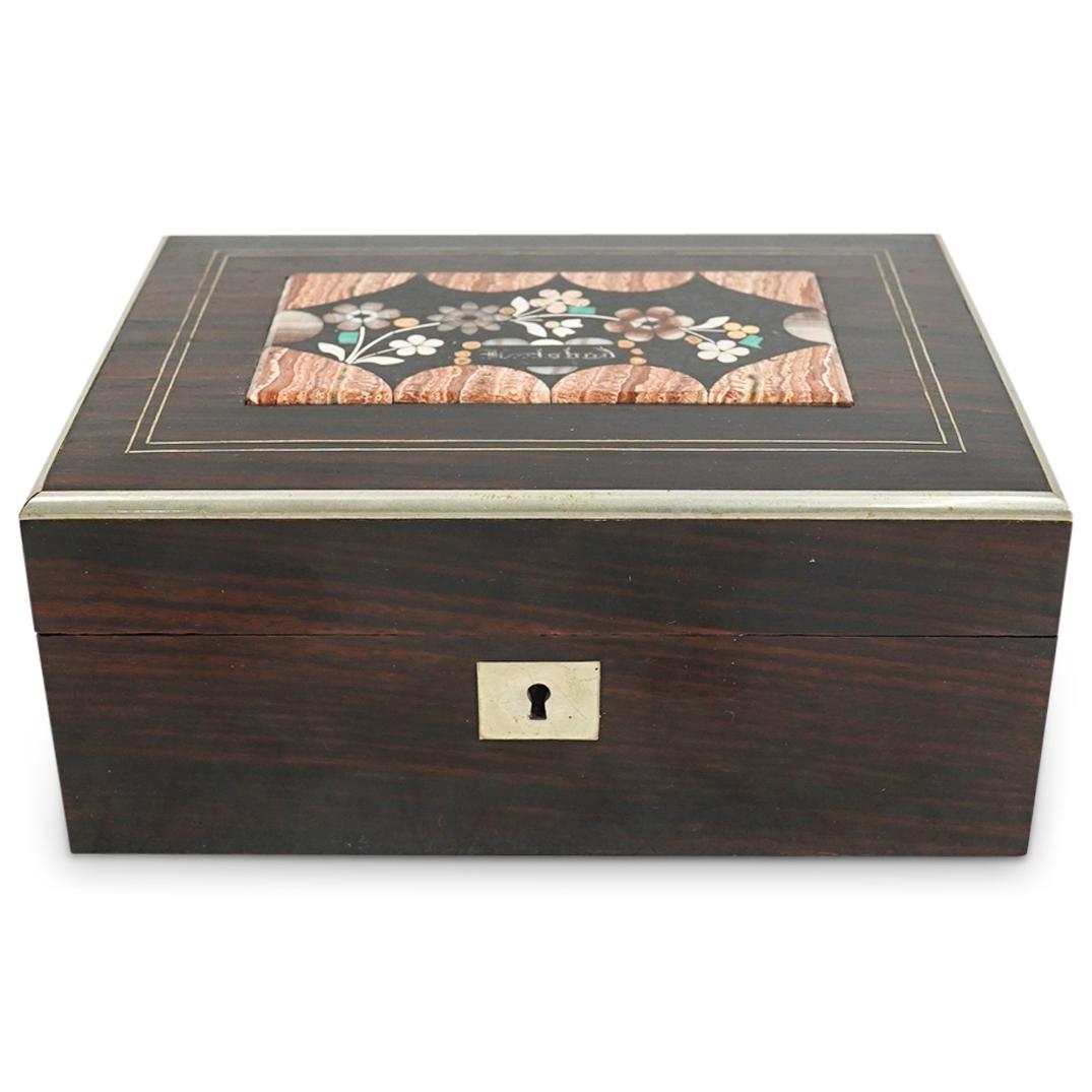 Vintage Austrian Pietra Dura Vanity Box (1 of 6)