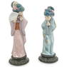 (2Pc) Lladro "Timid & Sayonara" Porcelain Sculptures