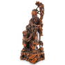 Vintage Chinese Carved Wooden Shou Sculpture